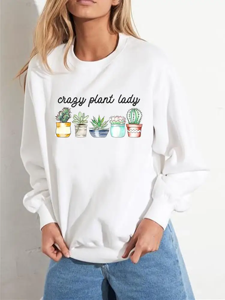 

Cactus Plant Sweet Love Print Fashion Clothes Casual Clothing Graphic Sweatshirts Women Wear Autumn Spring Pullovers
