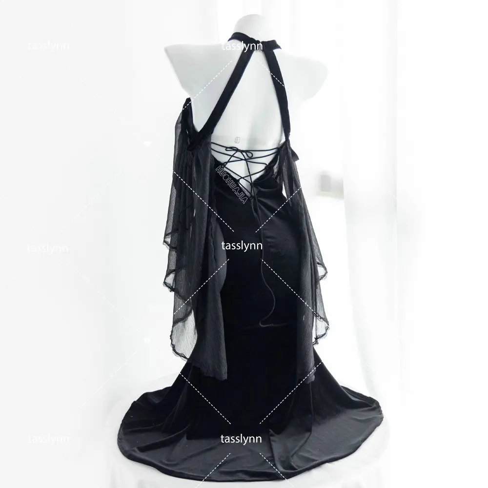 Аниме Косплей Overlord Albedo костюмы суккубус платье черное русалки Хэллоуин для