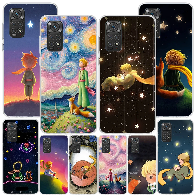 Чехол для телефона с рисунком Маленький принц Лисы Xiaomi Redmi Note 13 12S 12 11 11S 11E 10 Pro Plus 10S