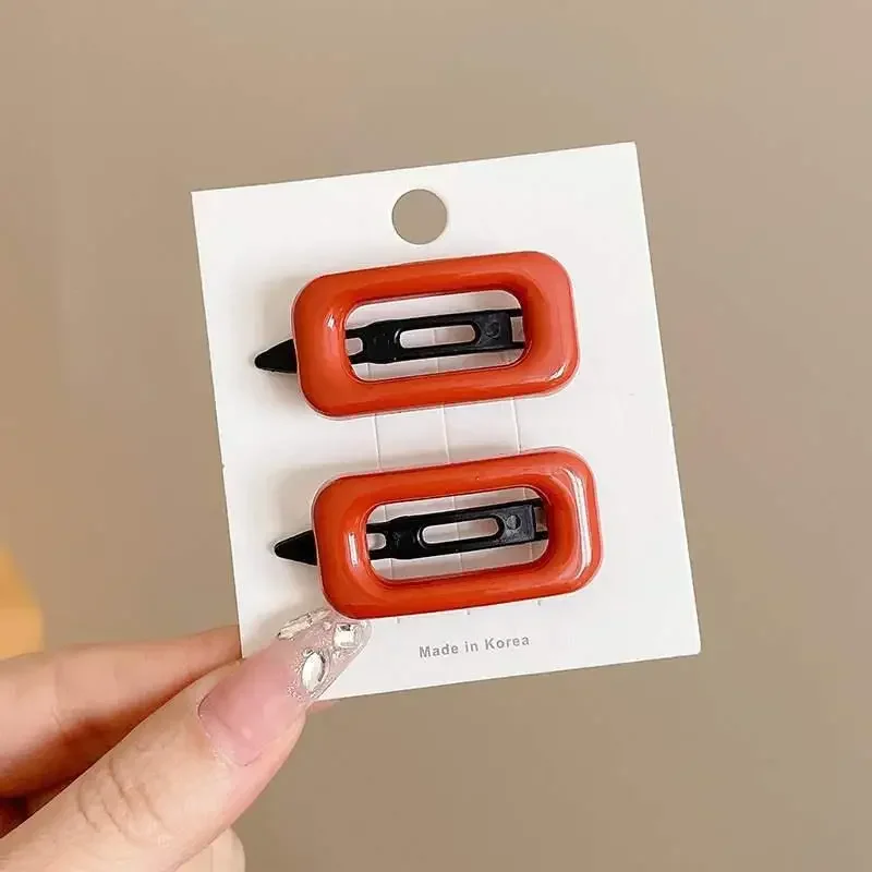 2 шт. мини-заколки для волос BB маленькие прямоугольные заколки простой стиль