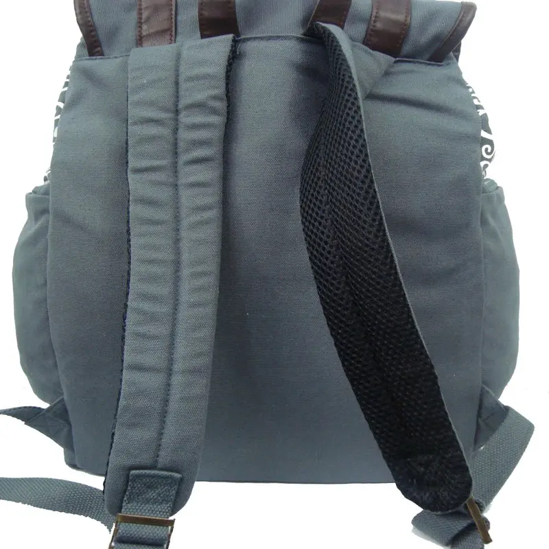 K-Cliffs Canvas Fashion Backpack for Students in Grey, Unisex