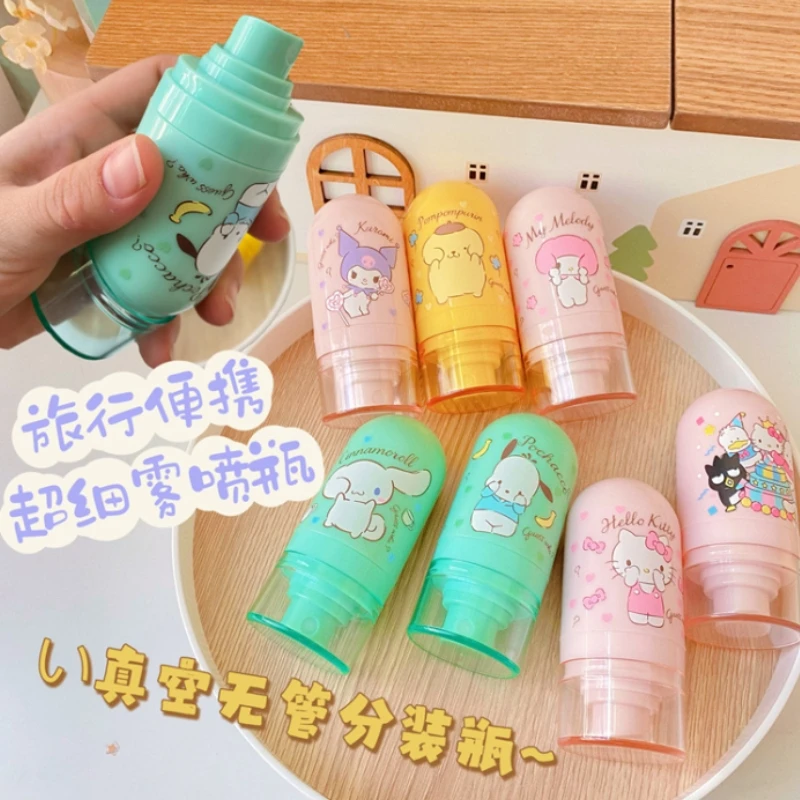 

Kawaii Sanrioed My Melody Kuromi Hellokitty Mini 30Ml Spray Bottle Cartoon Cute Alcohol Makeup Water Perfume Bottle