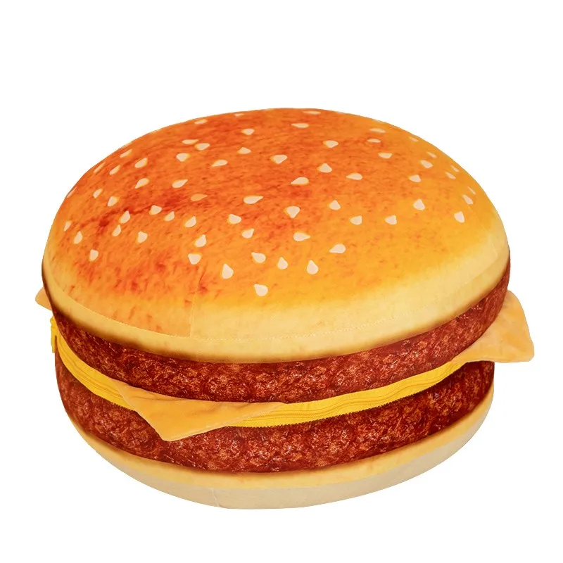 

New Simulation Hamburger Stuffed Plush Toy Soft Padded Cushion Non-slip Creative Cute Food Pillow for Boy Girl Birthday Gift