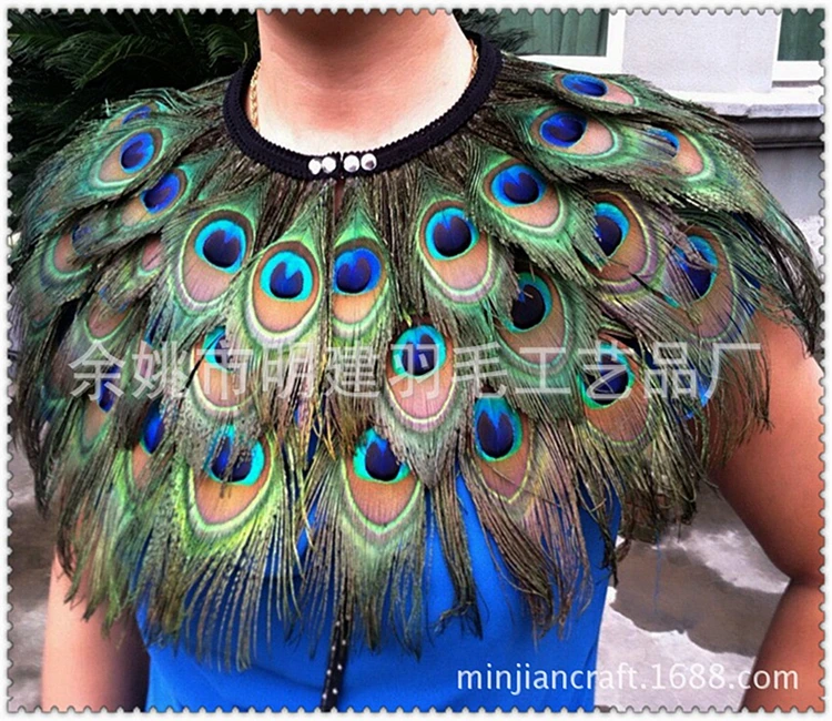 2022 New Peacock Feather Vintage Women Top One Piece Feather top Dancing Performance Lady Cloth Free Shipping