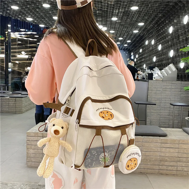 

Модный водонепроницаемый рюкзак для женщин, нейлоновая сумка на ремне, большой школьный ранец для девочек-подростков, 2022