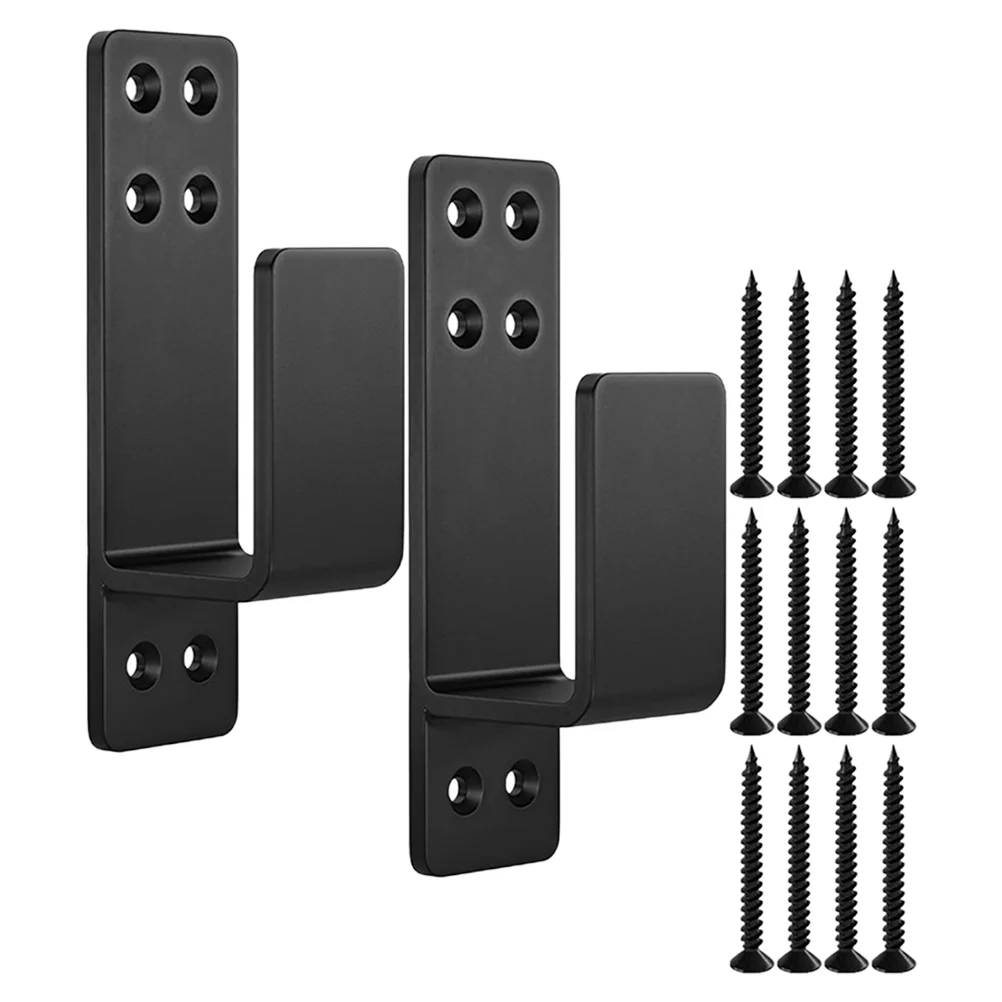 

Door Bar Holder Barricade Brackets Heavy Duty Garage Latch Security Barn Hardware Kit Doors