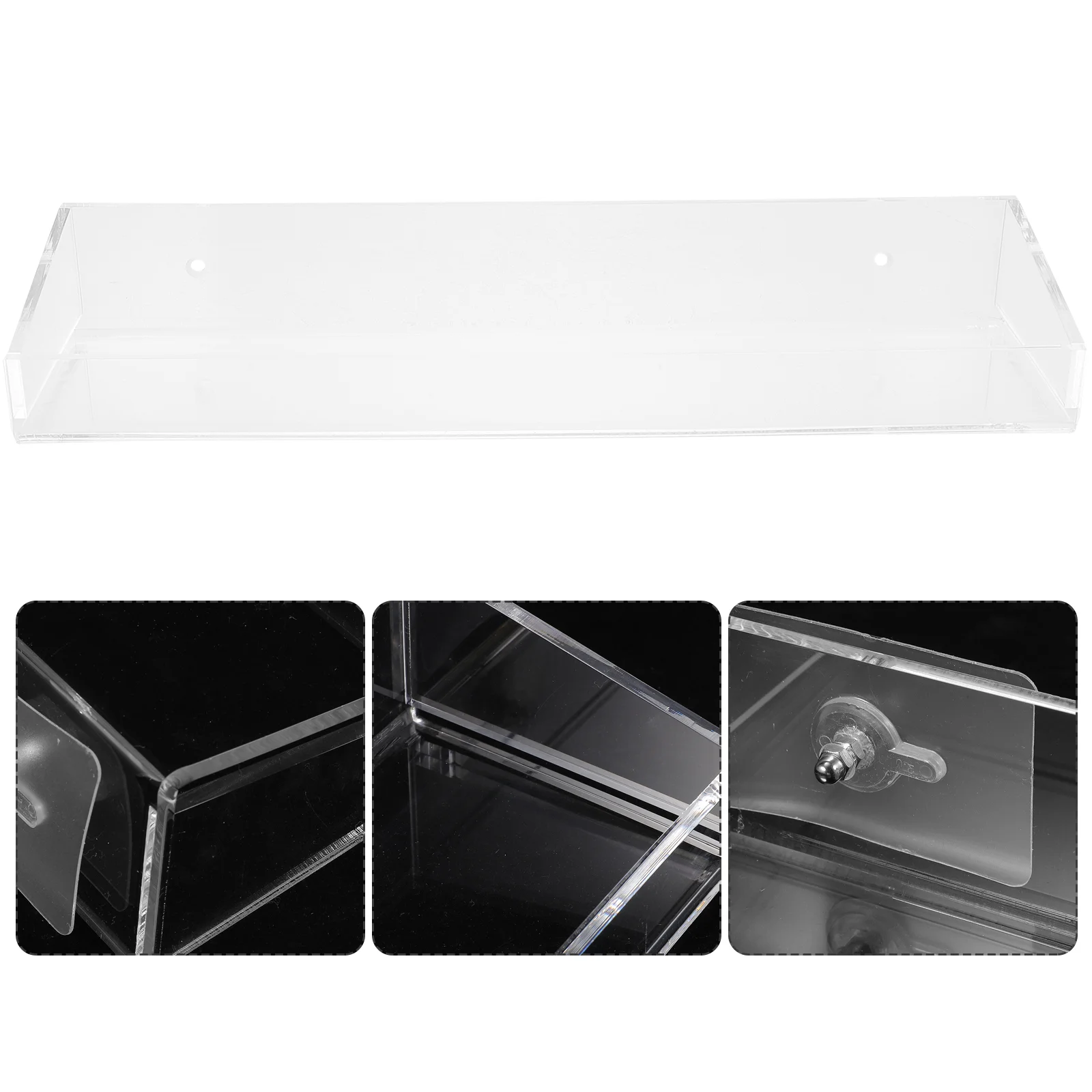

Shelves Wall Acrylic Floating Shelf Bathroom Clear Ledge Mounted Rack Storagesundries Organizer Modern Hanging Display