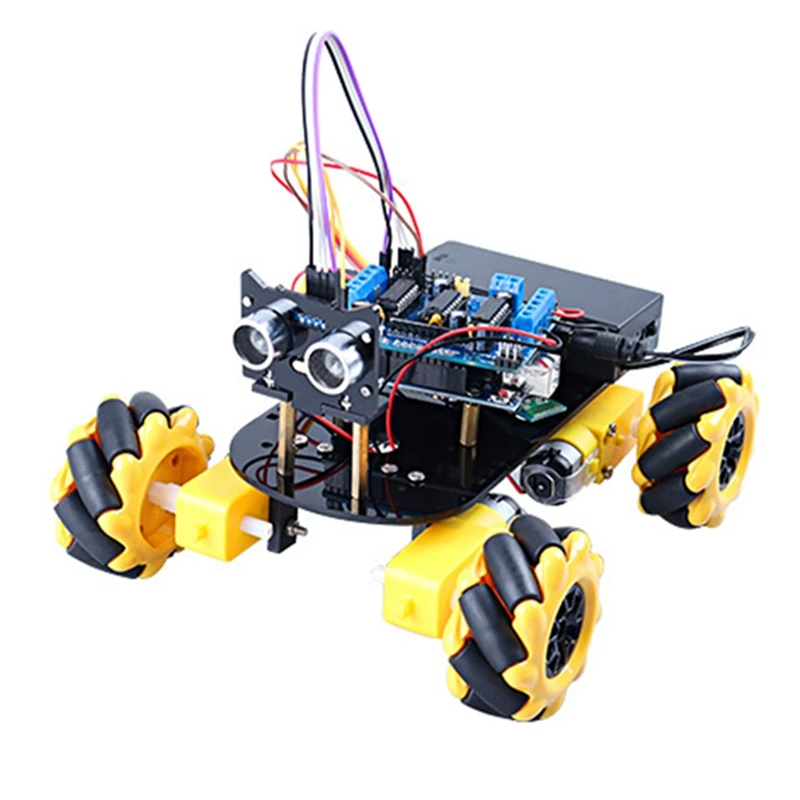 

DIY Smart Robot Car Kit L293D Motor Driven Robot For Arduino Programming Mini Mecanum Wheel Car Kit
