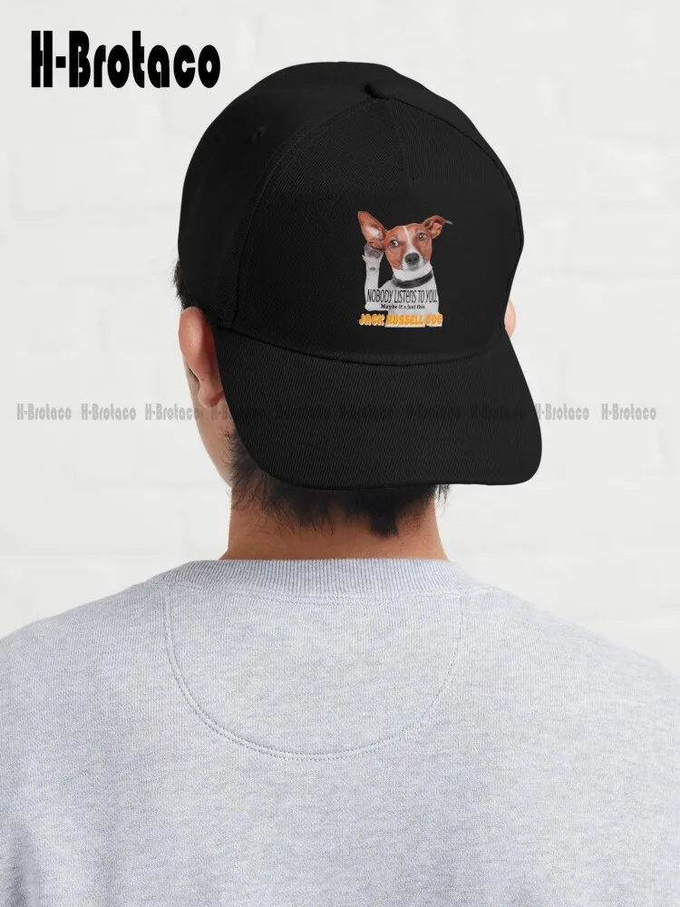 

Nobody Listens To You Maybe It'S Just This Dog Jack Russell Quote Baseball Cap Blue Caps Street Skateboard Custom Gift Sun Hats