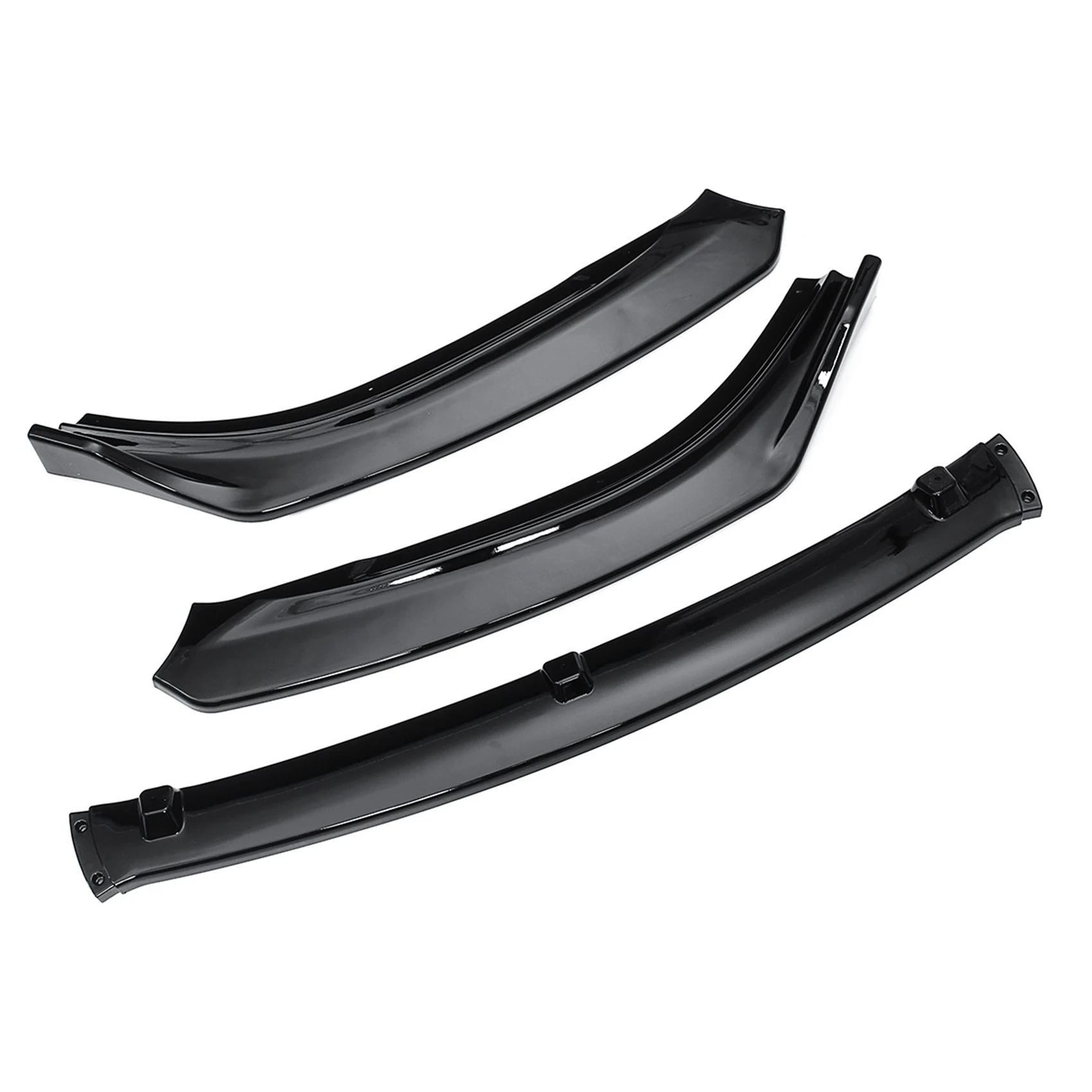 

3Pcs Car Front Bumper Spoiler Splitter Lip Cover Trim for Mazda 6 Atenza 2014 2015 2016 2017 2018 Glossy Black