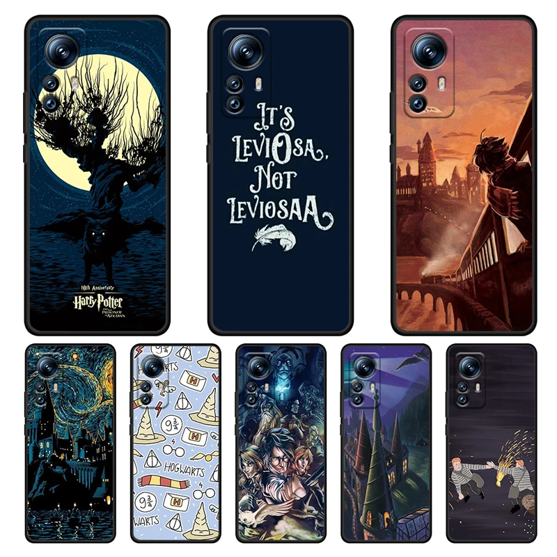 

Cartoon Harry Potter Wand Art Case For Xiaomi 12T 12S 12 11 Ultra 11T 10T 9T Note 10 Pro Lite 5G Soft TPU Black Phone Cover Core