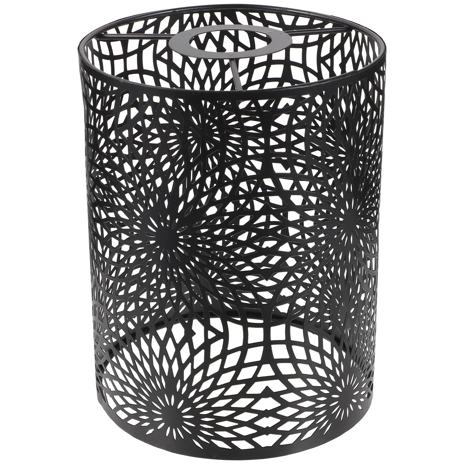 

Wrought Iron Hollow Lampshade Table Shades Black Lampshades Fashion Large Replacement Metal Screen