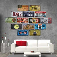 15x30cm 520 garage licenses plate metal sign plaque tin sign decoration car plate for living room door club garage wall decor