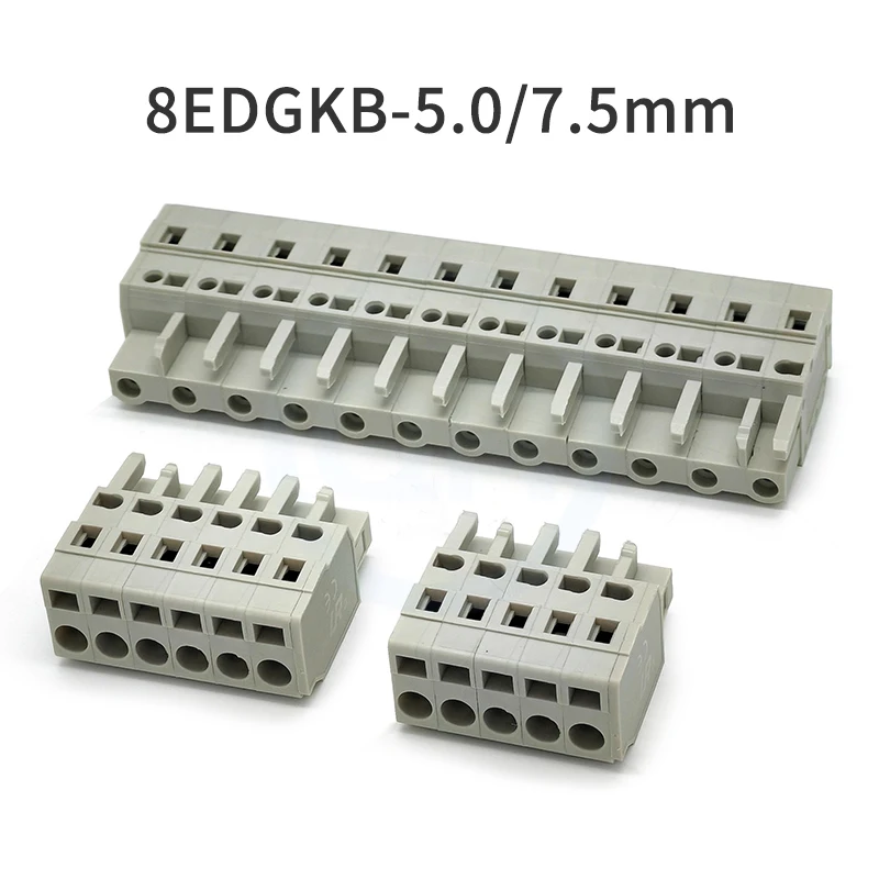 

(10 шт.) 8EDGKB 5,0 мм 7,5 мм пружинные клеммы штекеры разъединители огнестойкие 8EDGKB-5,0/7,5 2-12Pin
