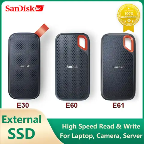 Двойной Флеш-накопитель SanDisk SSD USB 3,1 USB-C 1 ТБ 2 ТБ 250 ГБ 500 внешний твердотельный диск 500 м/с внешний жёсткий диск для ноутбука камера или сервер