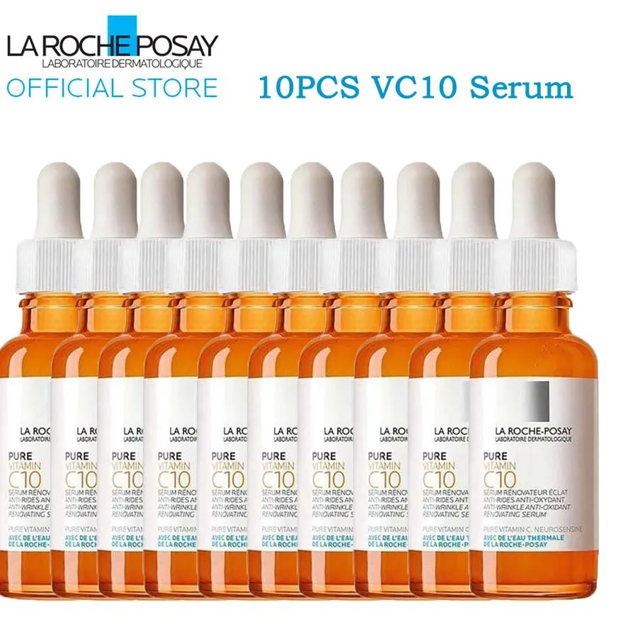 

10PCS La Roche Posay Vitamin C10% Facial Essence 30ml Containing HA and Salicylic Acid Anti-Age Whitening Brighten Skin Care