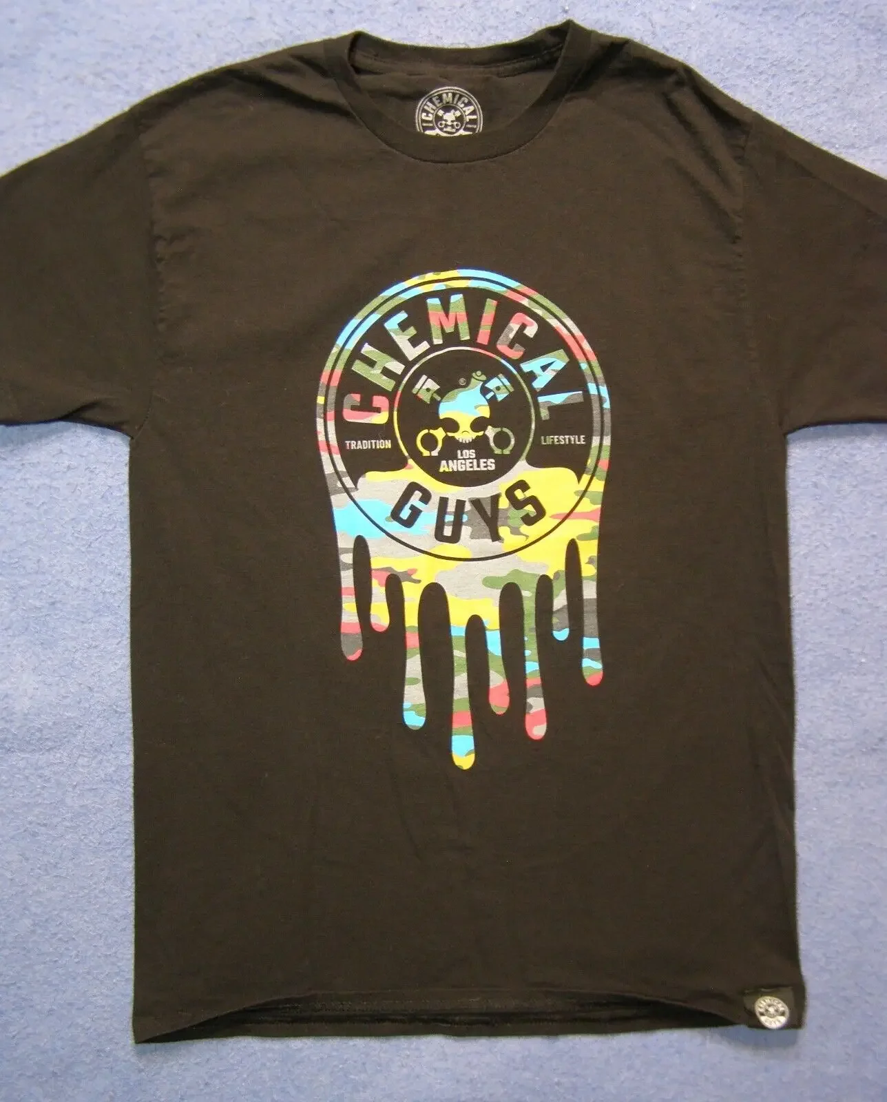 Оригинальная Черная футболка с обе стороны размер M длинные или короткие рукава