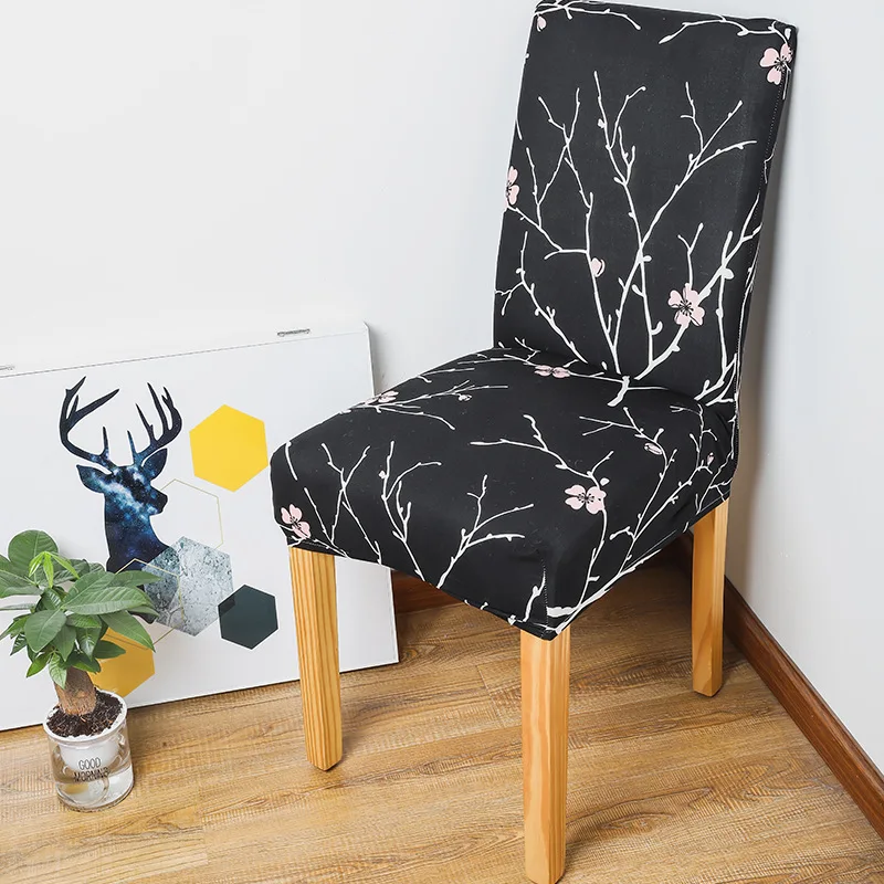 

Elastic Printing Homedecor Dining Chair Slipcover Modern Removable Anti-dirty Kitchen Seat Case Stretch Chair Cover for Banquet