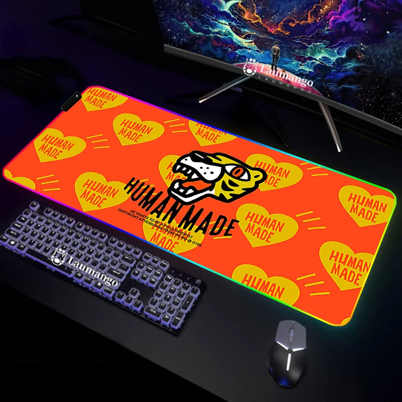 

Xxl коврик для мыши, игровой Rgb коврик для мыши ручной работы, большой Настольный коврик для мыши со светодиодной подсветкой, украшение для игровой комнаты, большой коврик для мыши, Настольный коврик, шкаф