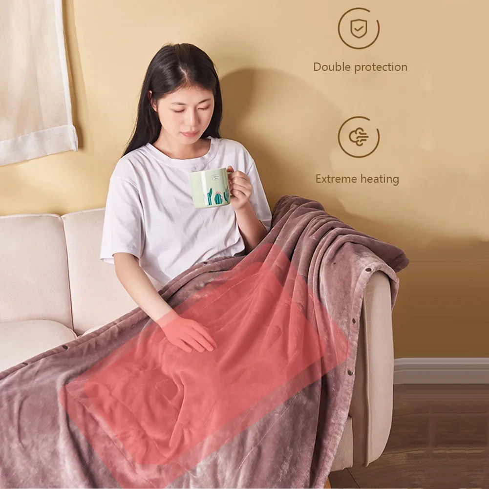 

USB Electric Heating Blanket 5V Electric Heating Shawl Soft flannel Blanket 140x80CM Bed Sofa Electric Heating Blanket Winter