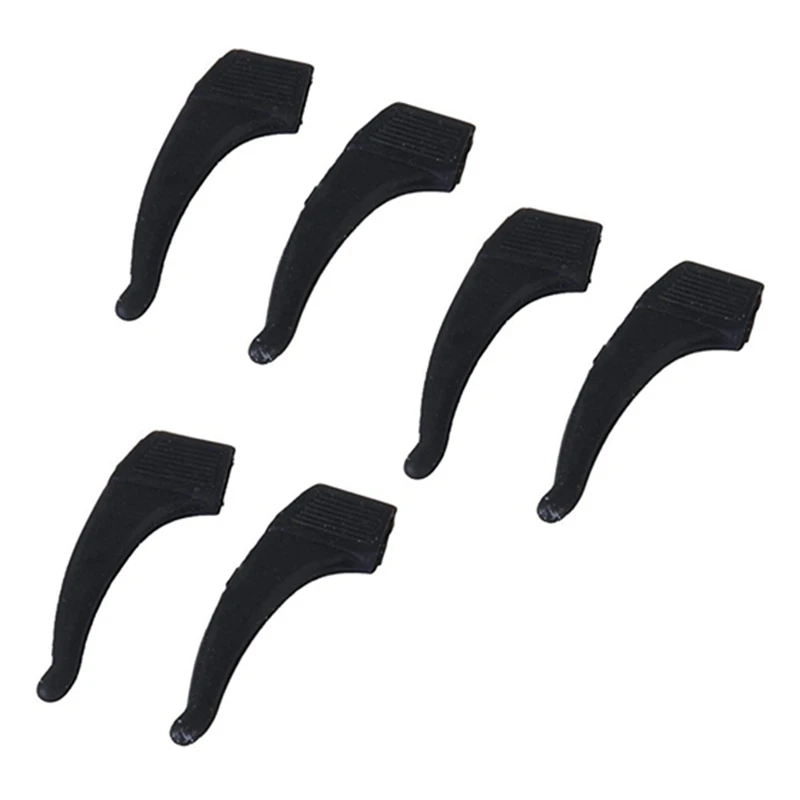 

9 Pairs Of Ear Hooks Glasses Supports Anti-Slip Silicone - Black