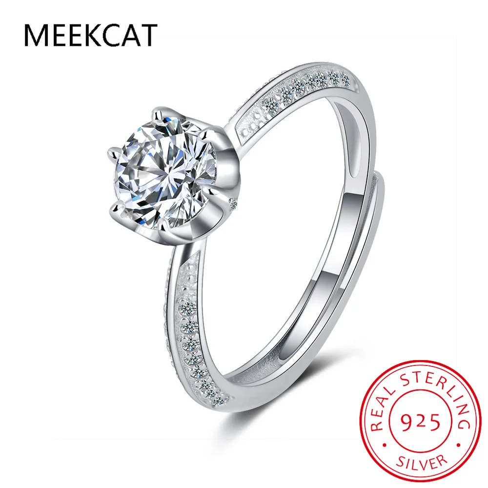 

5CT Moissanite Ring VVS1 Round Lab Diamond Solitaire Ring for Women Engagement Promise Wedding Band Jewelry