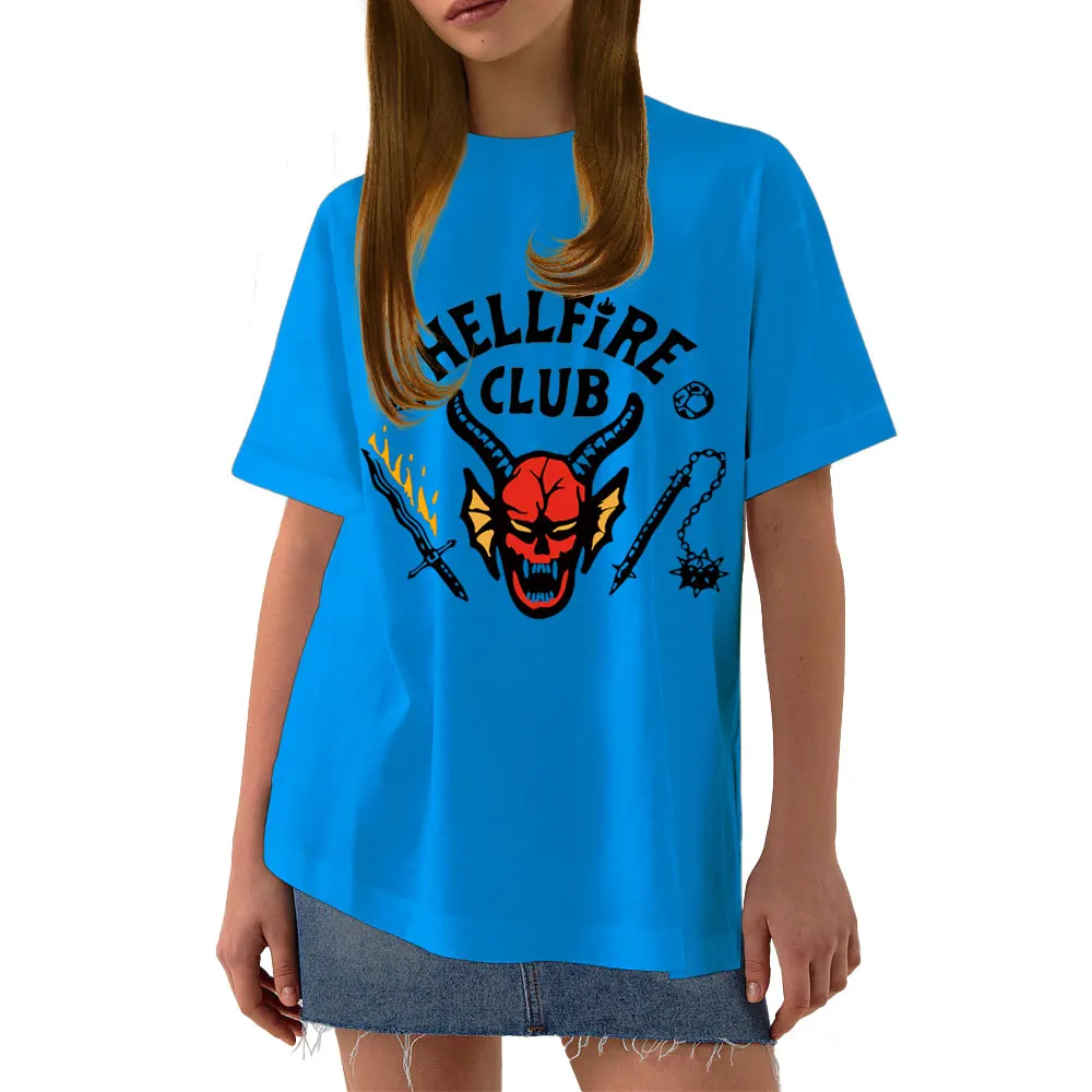 

Eddie Munson Season 4 T Shirt Women Hellfire Club Tshirt Funny 90s Female Graphic T-shirt Ullzang Upside Down Top Tees Shirt