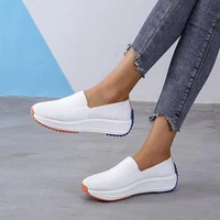 women flats casual sneakers pumps low heels wedge heels breathable mesh slipons sports fashion low top breathable summer