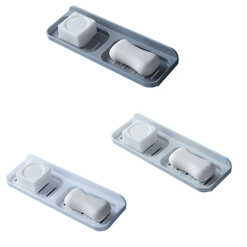 

Wall Mounted Soap Storage Tray Drawer-Type Soap Dishes for Bathroom Kitchen Sink