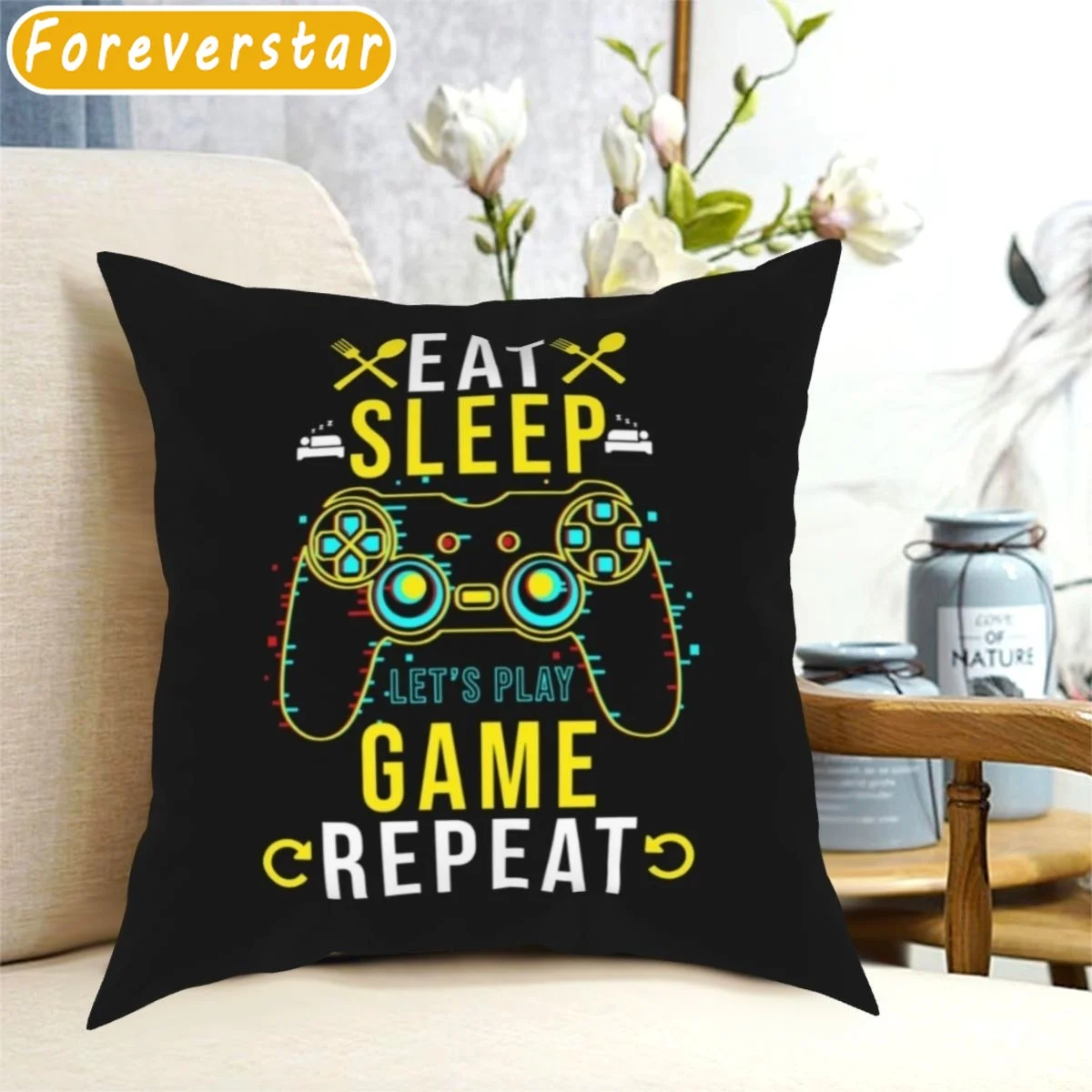

Video Game Pillow Case Gift For Boy Gamer Controller Cushion Cover Custom Decor Pillow Cover For Home 45*45cm Funda Cojín