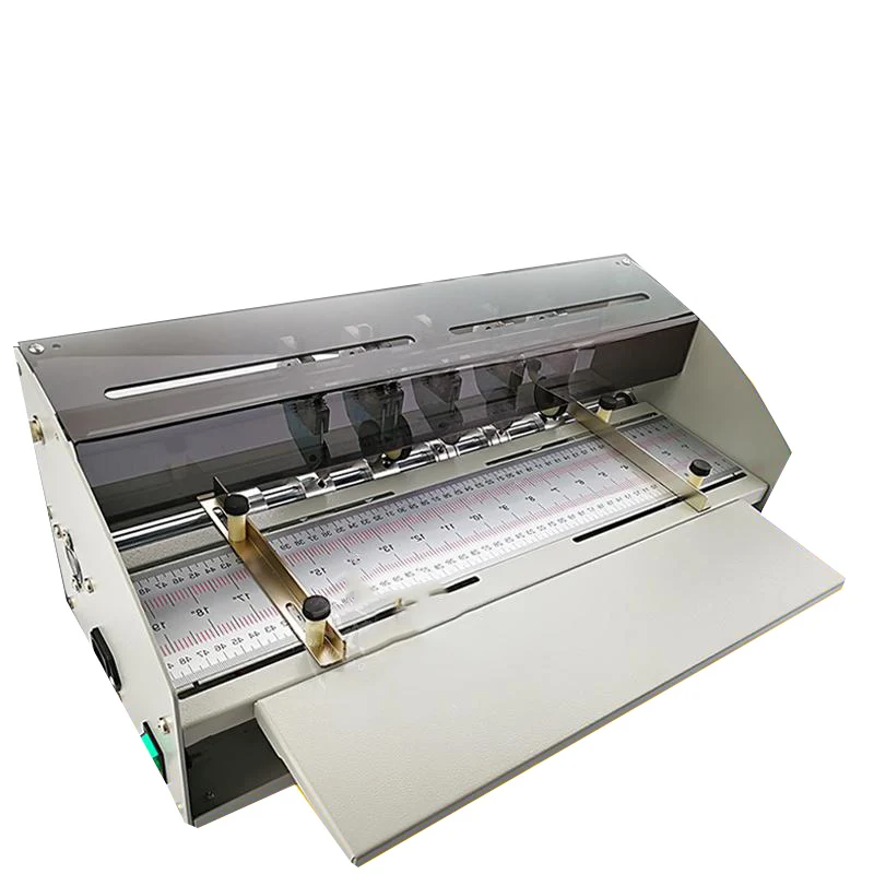 

Электрическая штамповочная машина H500 220 В, штамповочная машина для оригами, три в одном, точечная линия, сгибание и зажим Machi