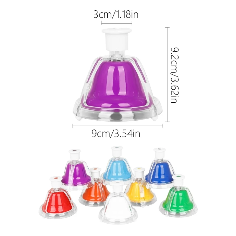 8 нот колокольчики красочные ручные ударные музыкальный инструмент Orff детские