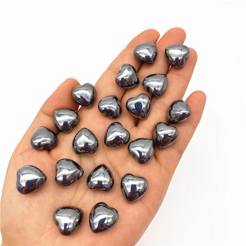 

Lovely 1PC Mini 15mm Natural Terahertz Heart Shaped Crystals Stone Ornament Reiki Energy Healing Natural Quartz Crystals