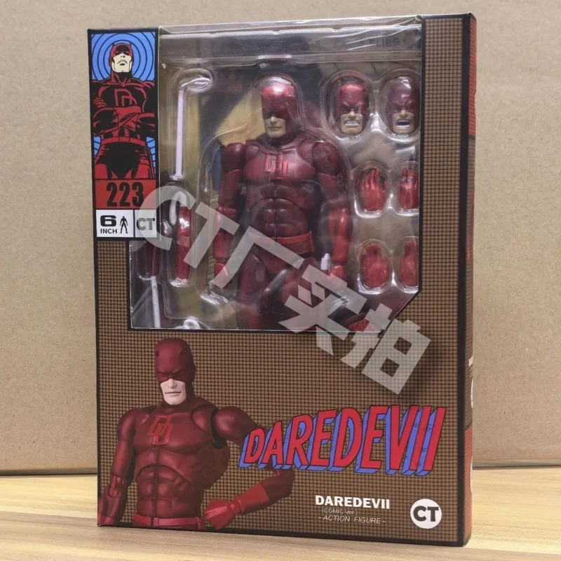 Фото Коллекционная фигурка CT Toys MAFEX 223 Дэйрдевил (версия из комиксов), многосуставная, подвижная, модель героя Marvel, подарок для рабочего стола WY №4