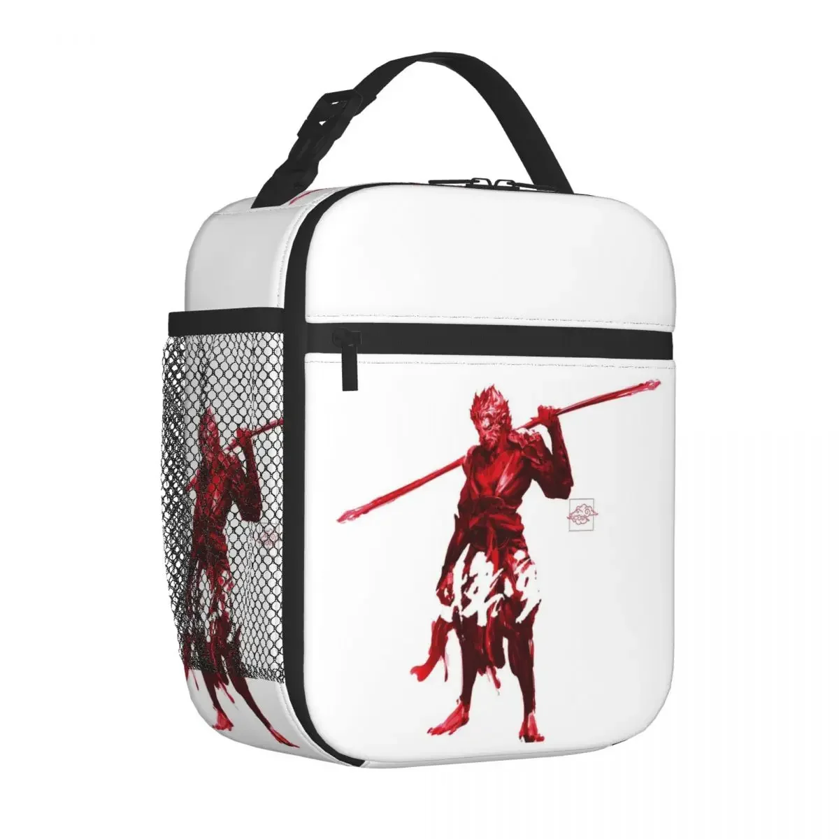 Black Myth Wukong Monkey King Большая Вместительная Сумка Для Обеда Изолированная