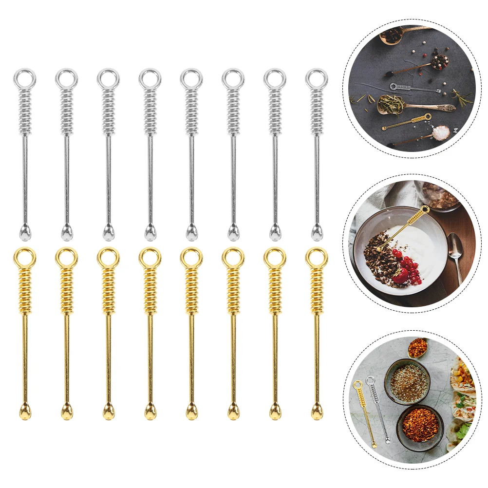 

Spoon Mini Scoop Spoons Micropendant Smallshovel Powder Spatula Tiny Charm Charms Scoops Laboratory Sampling Tableware Necklace