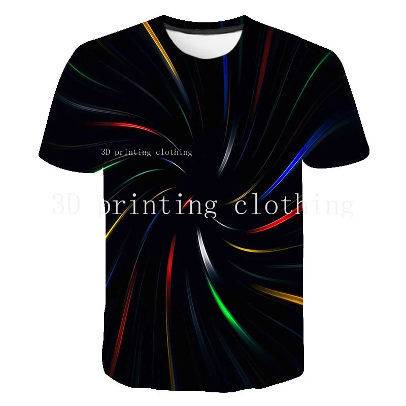 

Летние топы, психоделическая футболка, мужские смешные футболки с головокружением, Женская красочная футболка с 3d рисунком, Готическая ани...