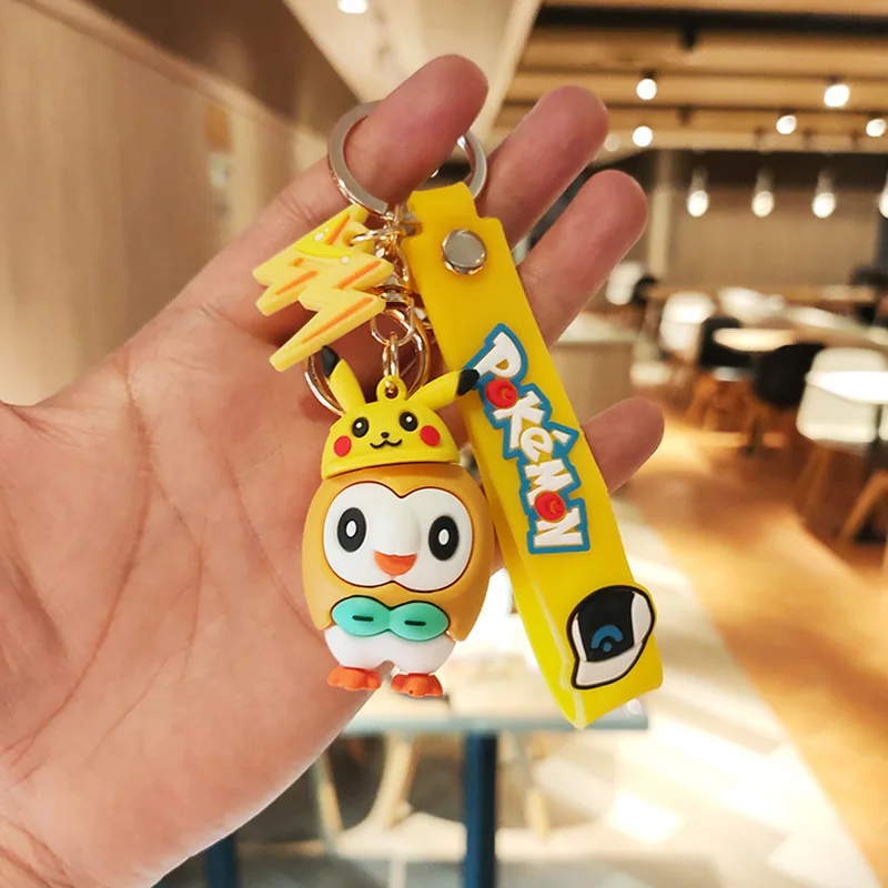 

Creative Can LB Ke Meng Modified Pikachu Keychain Car Key Chain Couple Bags Gift Pendant Accessories