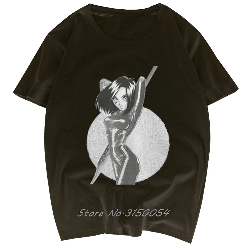 

Men's Alita Battle Angel T Shirt Gunnm Gally Sword Vintage Tshirt Men Short Sleeve Tees Cotton White T-Shirts Hip Hop Harajuku