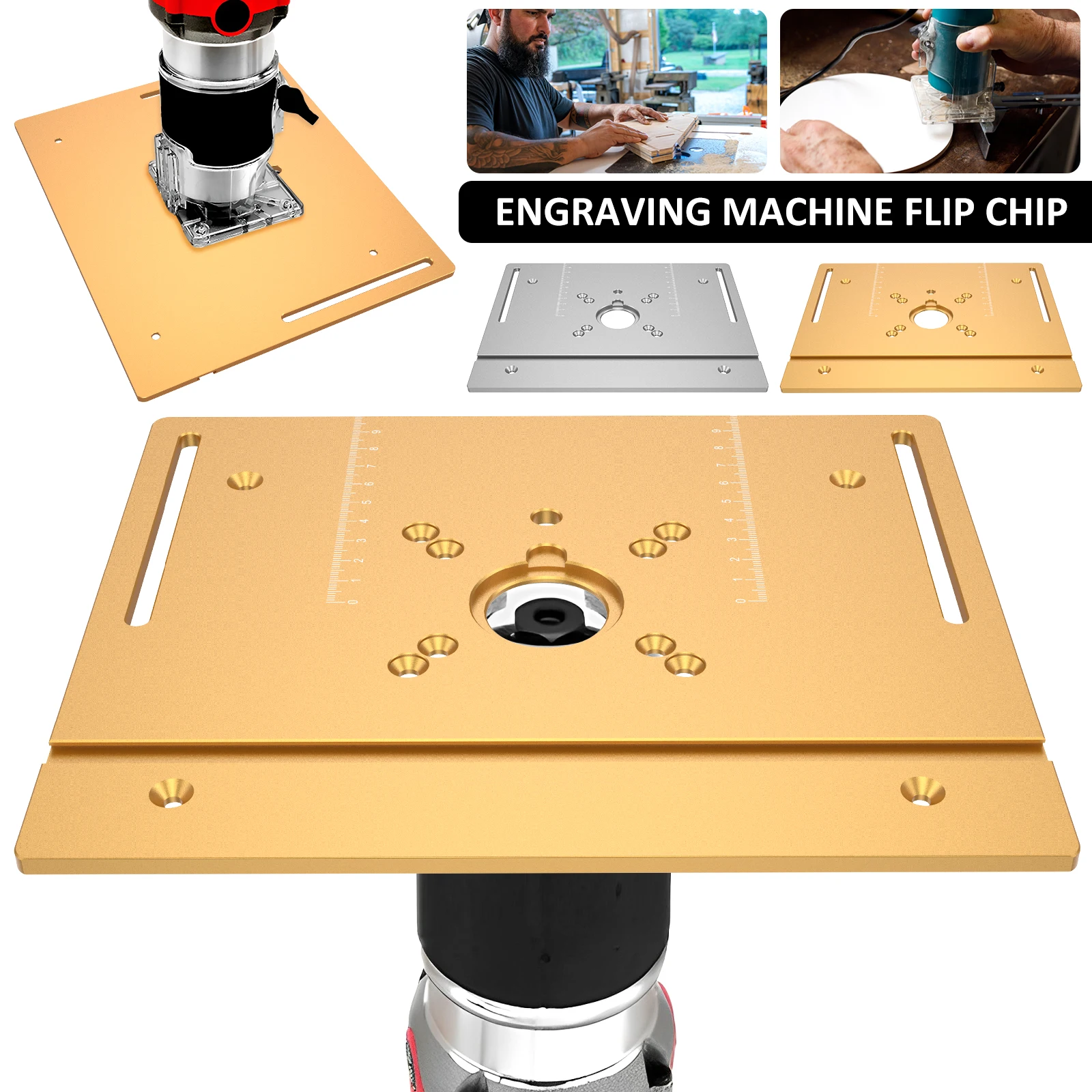 

Алюминиевый Настольный фрезерный станок с пластиной с торцом для деревообрабатывающих скамейков, Настольная пила, многофункциональный триммер, гравировальная машина