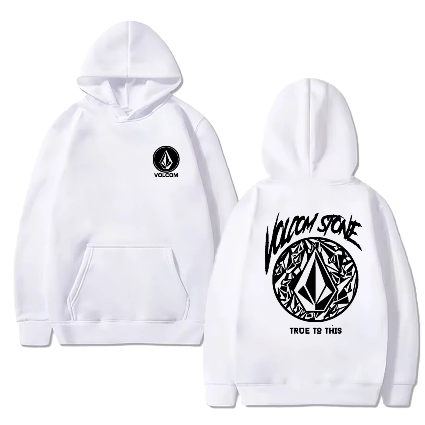 Фото Лидер продаж, новинка, модные толстовки Y2k для мужчин и женщин, толстовка Volcom Stone с двусторонним принтом, унисекс, флисовые пуловеры с длинными рукавами №4