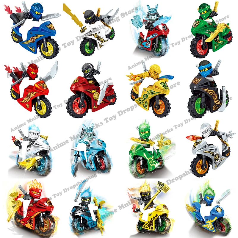 S Cole Zane Nya Jay Lloyd Kai Ice Emperor Bricks Mini Action Toy Figures Building Blocks Assembly Toys Gifts