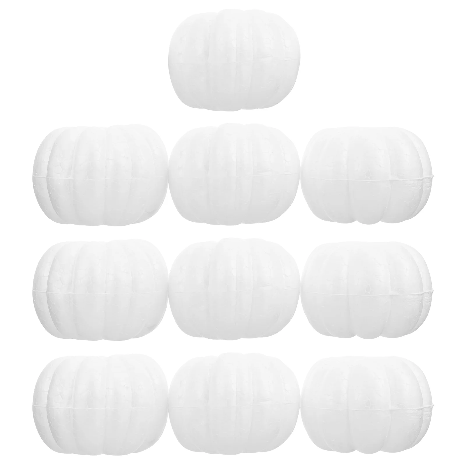 

10 Pcs Childrens Stencils Foam Simulation Pumpkin Fake Foamed Mold Self Made Decorations White