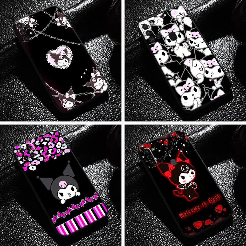 

Cute Cartoon Sanrio Kuromi For Samsung Galaxy A11 A12 A20 A21 A21S A22 A31 A32 A42 A51 A52 A70 A71 A72 5G Phone Case TPU Black