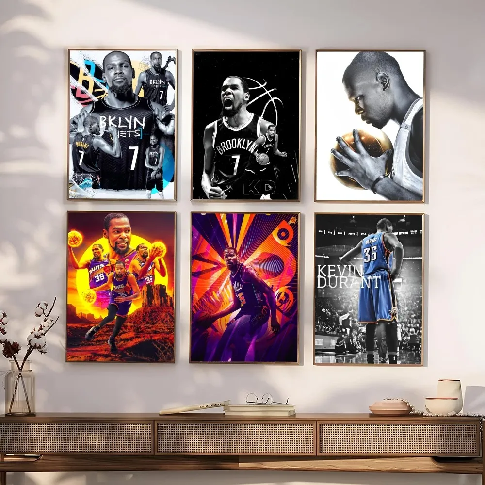 K-Kevin d-Durant плакат с принтом на бумаге для дома гостиной спальни входа бара