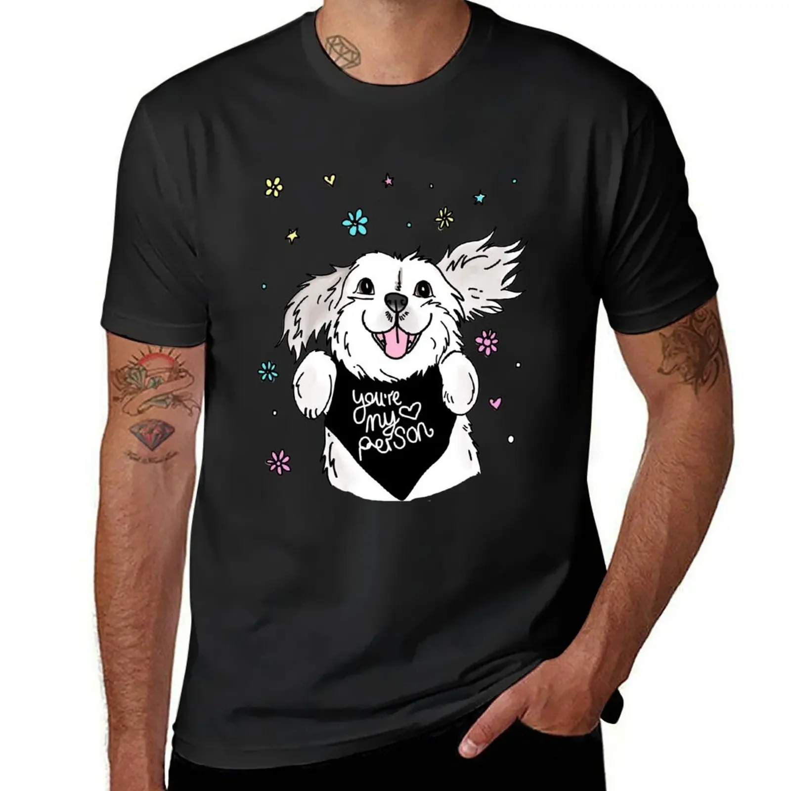 Мужская футболка с надписью You Are my Person Happy Dog