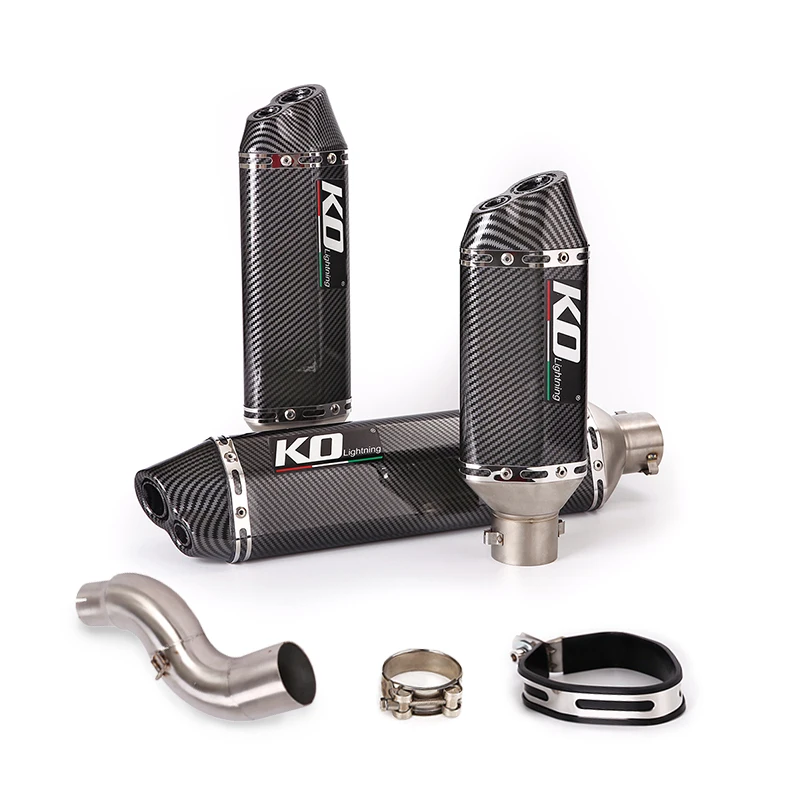 

Exhaust System For Honda CTX 700 Motorcycle Pipe Dual Outlet Front Pipe Sliding 370MM Muffler Removable DB Killer