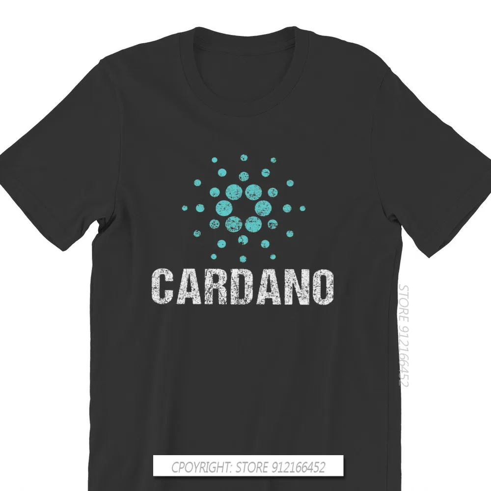 Футболка мужская с графическим принтом криптовалюты и гранж Майнер Кардано Ada
