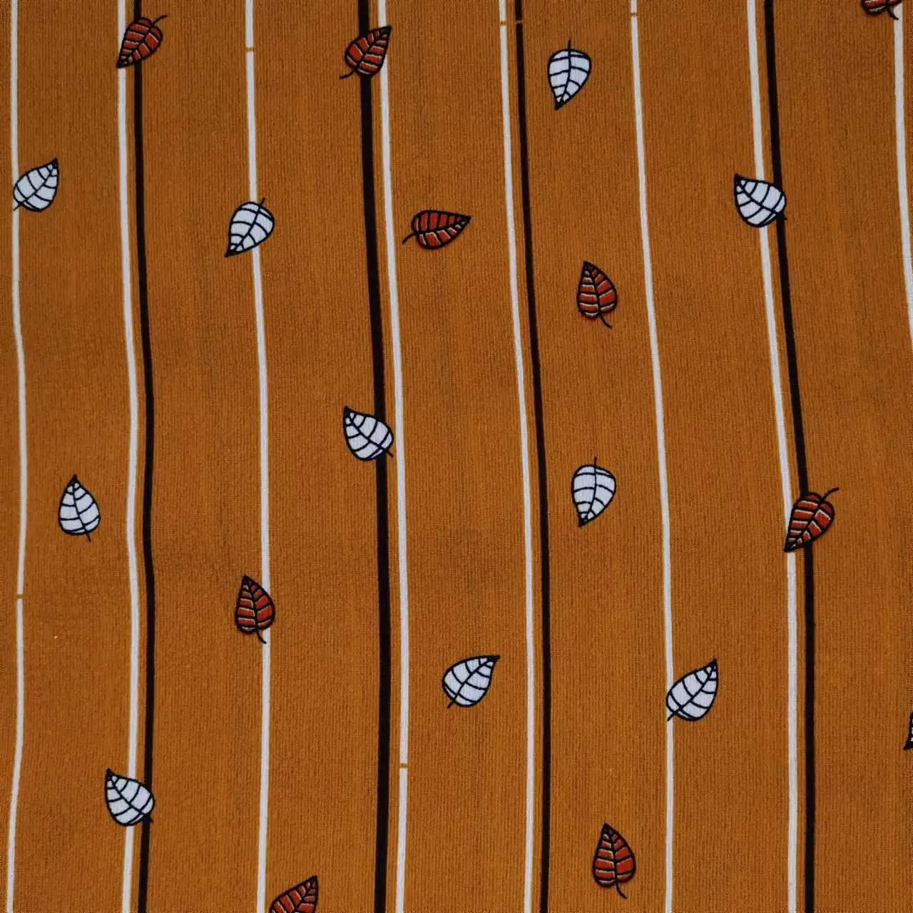 Элегантная мягкая непроницаемая шифоновая ткань с принтом желтых листьев для