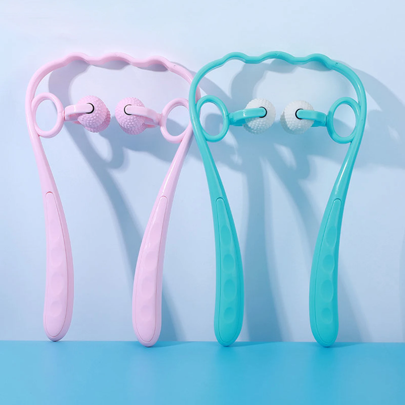 

Терапевтический ролик для шеи и плеч с двойным триггером, самоинструмент для глубокого массажа, Прямая поставка, ручное устройство